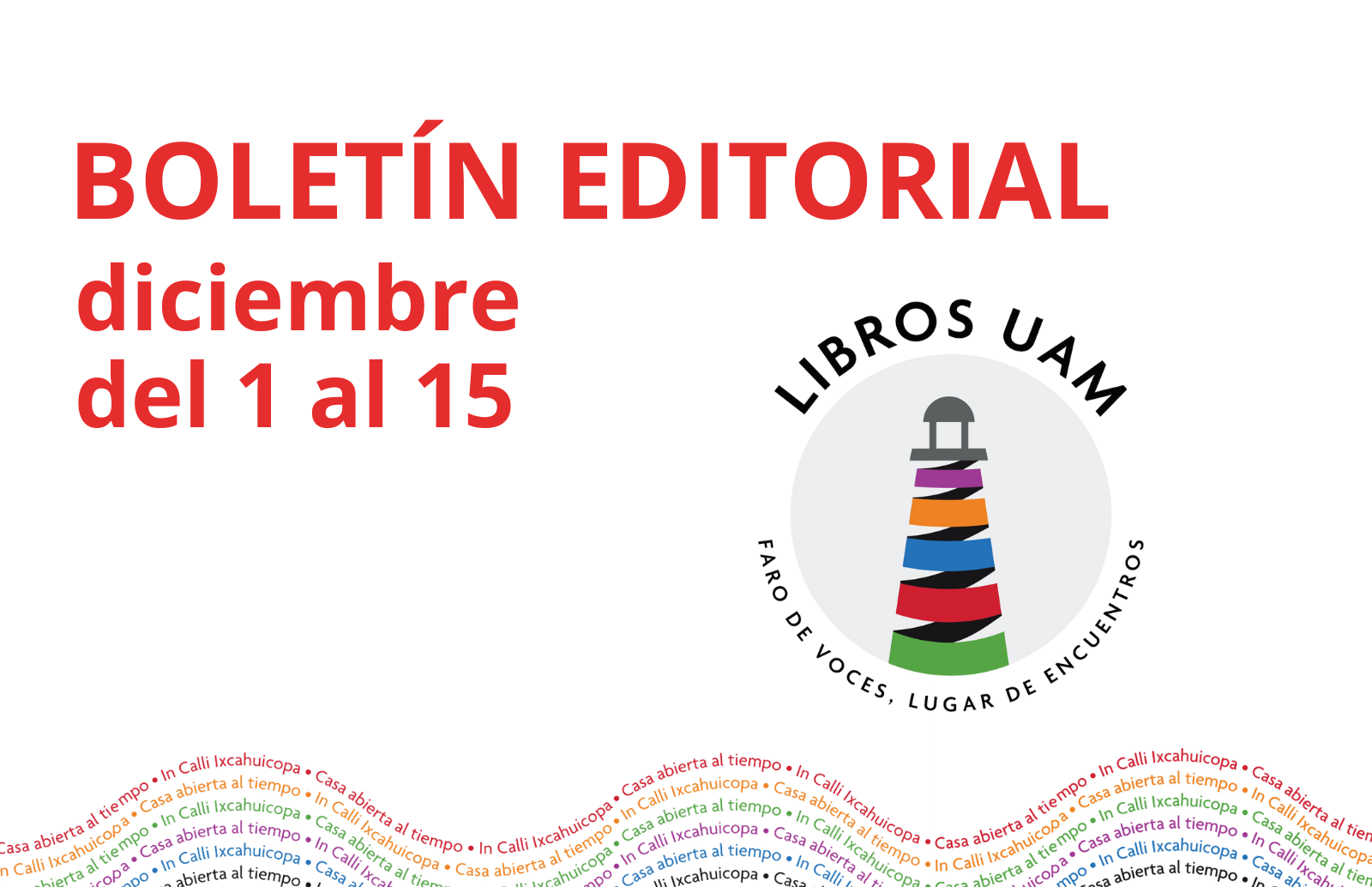 Boletín editorial LibrosUAM, núm. 33