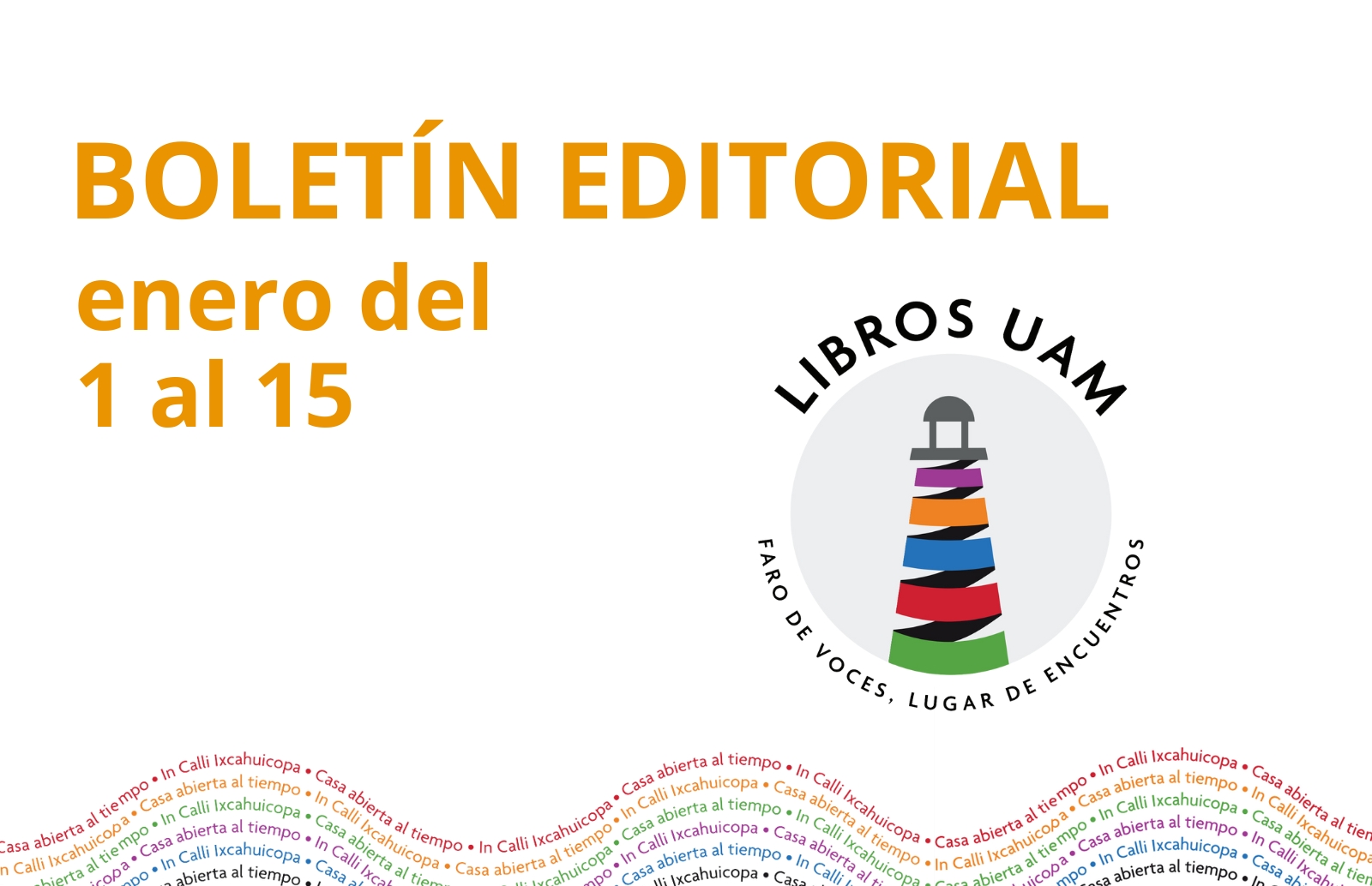 Boletín editorial LibrosUAM, núm. 36